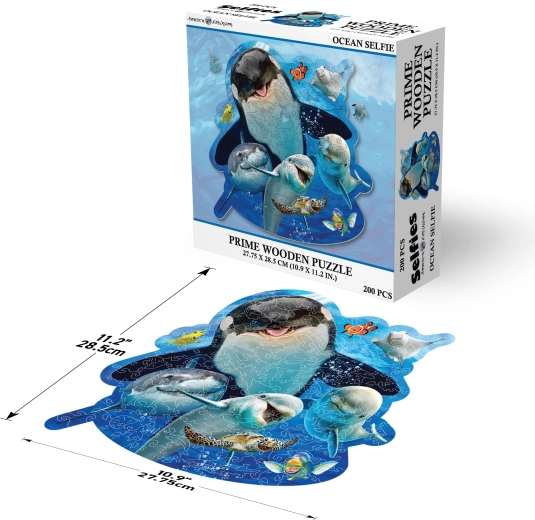 Prime 3D Holzpuzzle Selfie aus dem Ozean 200 Teile