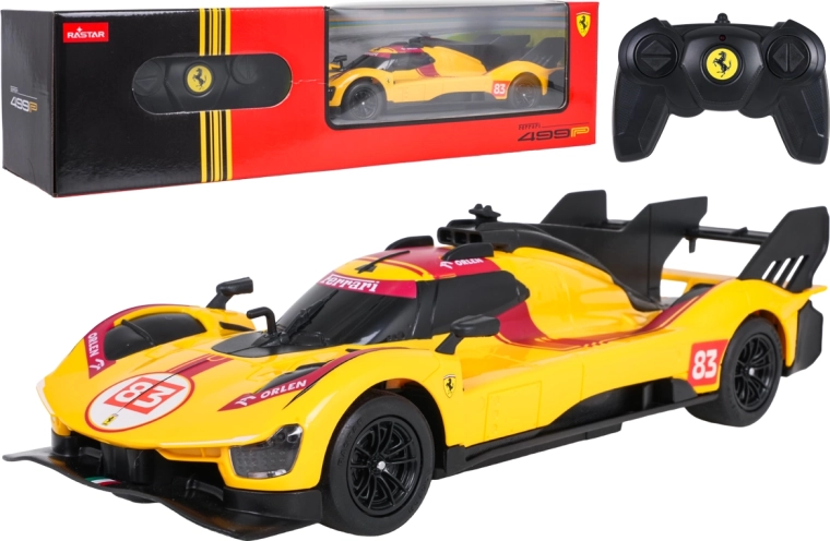 Ferngesteuertes Auto Ferrari 499P, gelb, 1:24 RASTAR