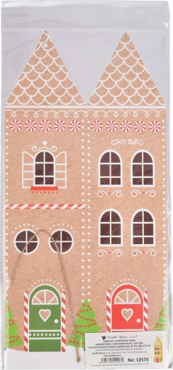 Papier-Geschenkhaus für Flaschen mit Glitzer 9 × 9 × 36 cm