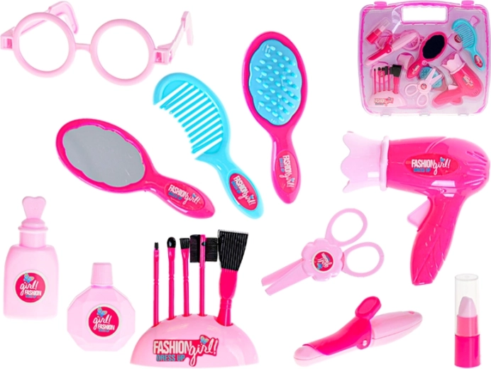 Friseur-Set 17-tlg. im Koffer für Kinder