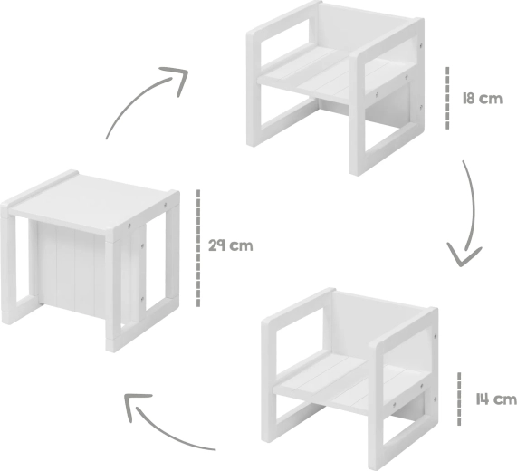 Roba Kinder-Wendhocker 3-in-1 weiß