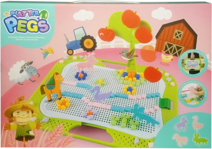bunte Mosaik-Stecktafel für Kinder