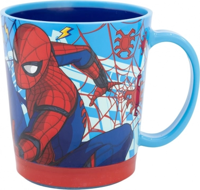 Plastikbecher mit rutschfestem Boden und Spiderman-Motiv