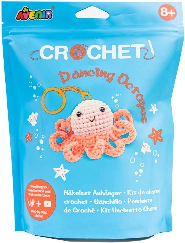 Erstelle deinen eigenen gehäkelten Anhänger Tanzende Krake