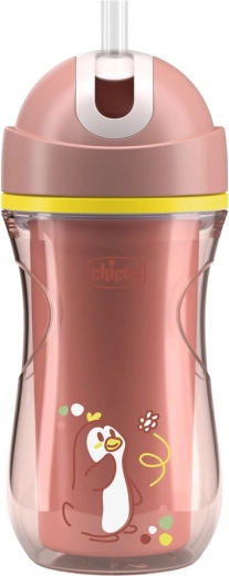 Chicco Sport-Thermobecher mit Strohhalm Rosa (14 M+)