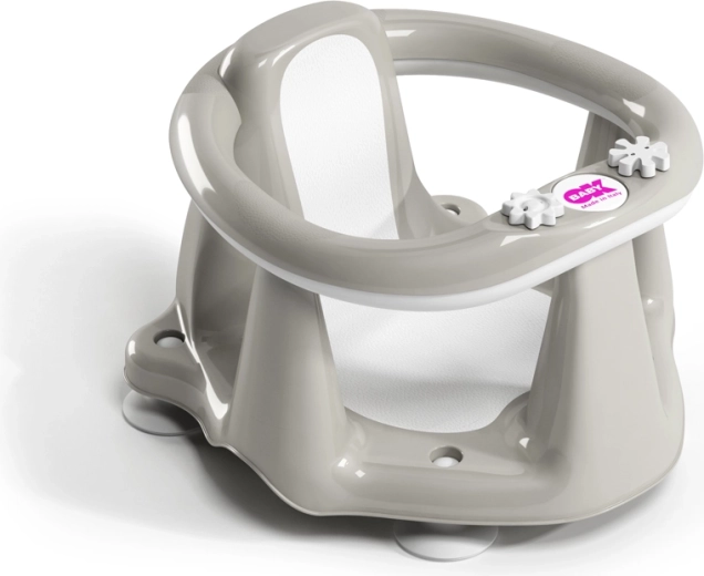 Ok baby Badesitz für die Badewanne Flipper Evolution mit Saugnäpfen, grau (6–15 Monate)