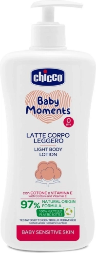 Chicco Baby Moments Sensitive Körpermilch mit Spender 500 ml