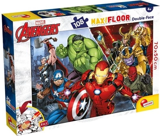Lisciani Marvel Maxi-Wendepuzzle Avengers – 108 Teile
