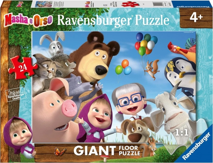Ravensburger riesiges Bodenpuzzle Mascha und der Bär (24 Teile)