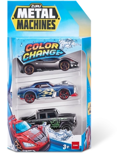 Metal Machines Set mit farbwechselnden Autos 3 Stk.