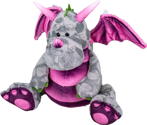 Plüsch-Drachen 23 cm – grau, weiches Kuscheltier für Babys