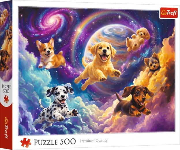 Trefl Puzzle Weltraum-Welpen, 500 Teile