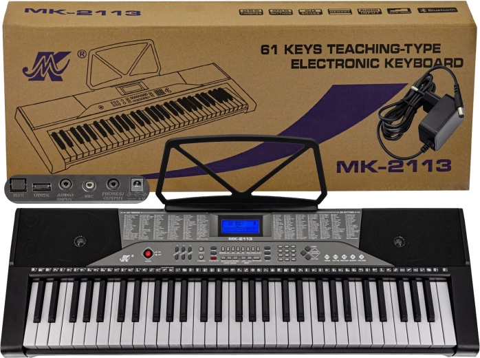 Keyboard MK-2113 mit 61 Tasten und Netzadapter