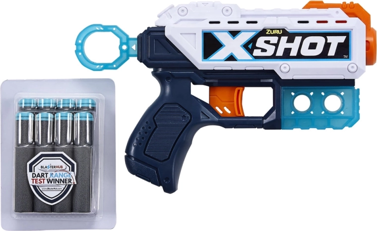 X-Shot Kickback-Pistole mit 8 Darts