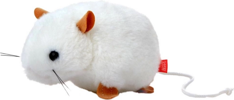 Plüschmaus weiß 13 cm