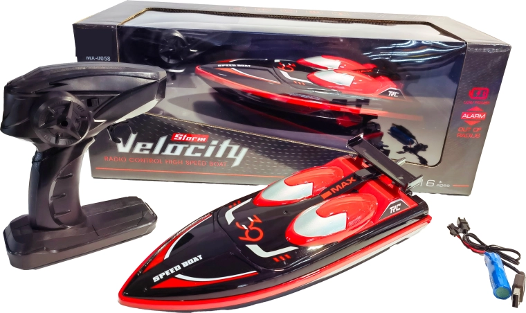 R/C Rennboot High Speed 1:16 schwarz-rot