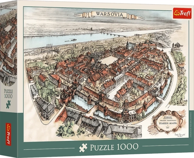 Trefl Puzzle – Rekonstruktionsprojekt der Altstadt, Warschau 1951 – 1000 Teile