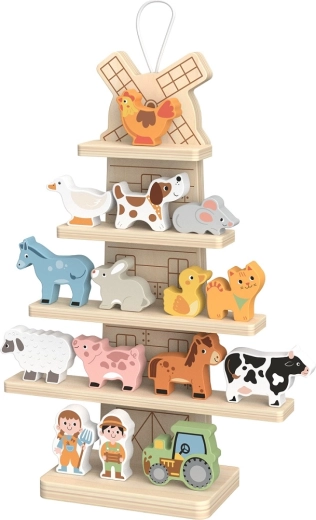 2Kids Toys hängende Holzmühle mit Bauernhoftieren