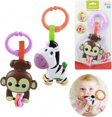 Baby-Rassel mit Tiermotiv, Kunststoff, ab 4 Monaten