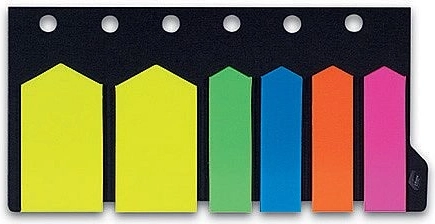 Selbstklebende Register in Neonfarben CONCORDE – Pfeile