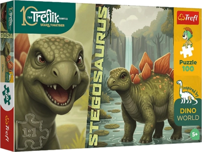 Puzzle InspiredByDinoWorld Stegosaurus 100 Teile
