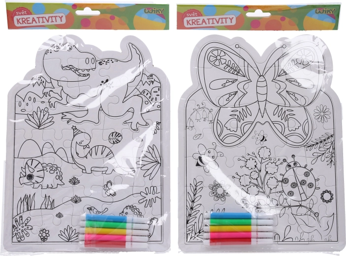 Kreativset: Puzzle und Filzstifte