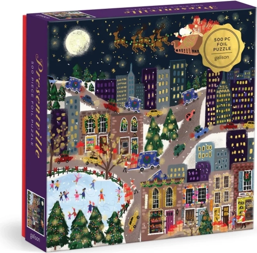 Galison Folienpuzzle Joy Laforme Weihnachtsstädtchen Presentville, 500 Teile