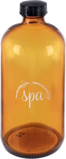 Spa-Flasche aus Braunglas (Amber) 500 ml mit Schraubverschluss