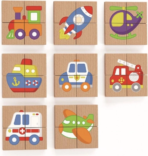 Magnetisches Holzpuzzle Viga - Transportmittel FSC-Zertifikat