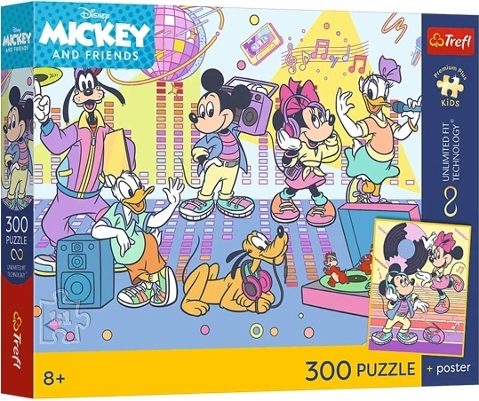 Trefl Disney Mickey und Freunde – Puzzle mit 300 Teilen inkl. Poster