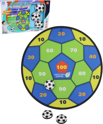 MaDe Klett-Dart-Zielscheibe zum Aufhängen mit 3 weichen Bällen – Set