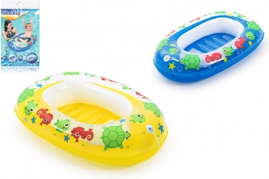 Boot/Raft aufblasbar für Kinder 102x69 cm, 2 Farben, im Beutel, 3–6 Jahre