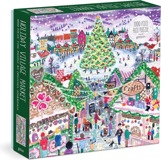 Galison Metallisches Puzzle Adventsmärkte, 1.000 Teile