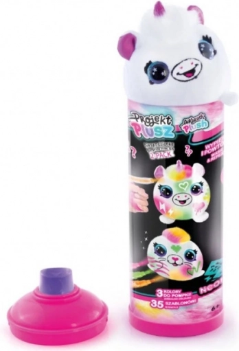 Plüsch-Projektset – 2er-Pack – NEON – Plüschtiere mit Zubehör in der Röhre