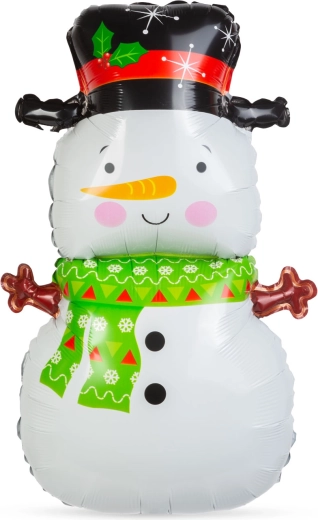 Weihnachtlicher Folienballon Schneemann 81 × 49 cm