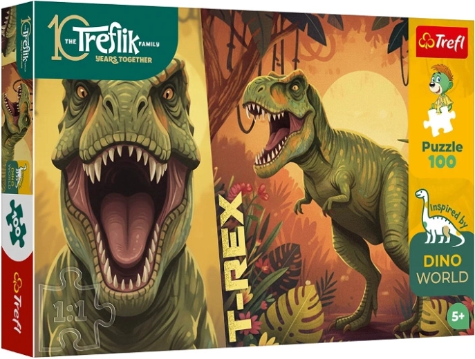 Trefl Puzzle Inspired by Dino World – T‑Rex Rodzina Treflików 100 Teile