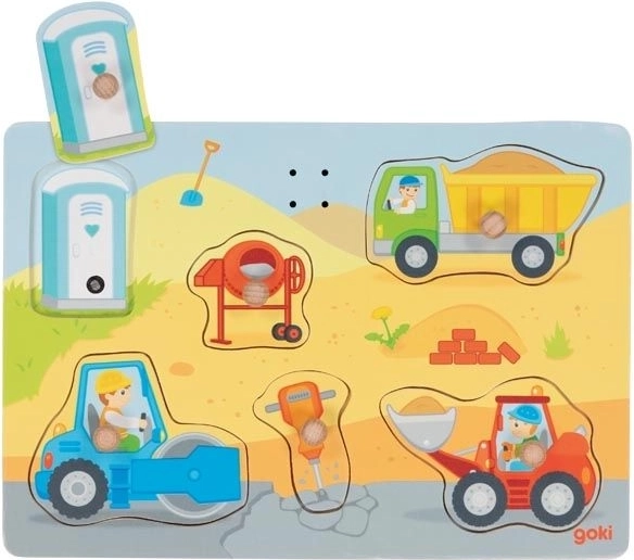 Holz-Soundpuzzle Baustelle GOKI