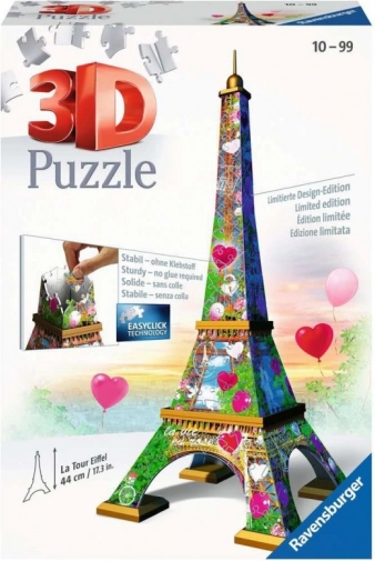 Puzzle 216 Teile 3D Eiffelturm Love Edition