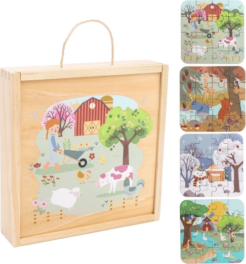 Holzpuzzle in der Box Vier Jahreszeiten 2Kids Toys
