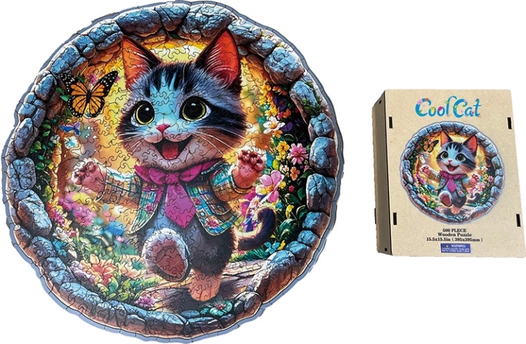 Holzpuzzle „Stylvolle Katze“