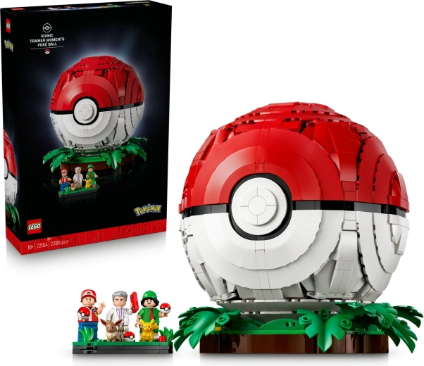 LEGO Pokémon ikonischer Pokéball mit Trainern