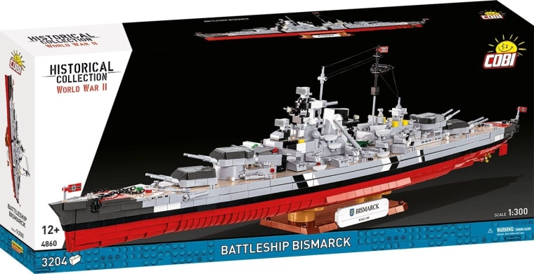 Cobi II WW Schlachtschiff Bismarck Bausatz 1:300 (3204 Teile)