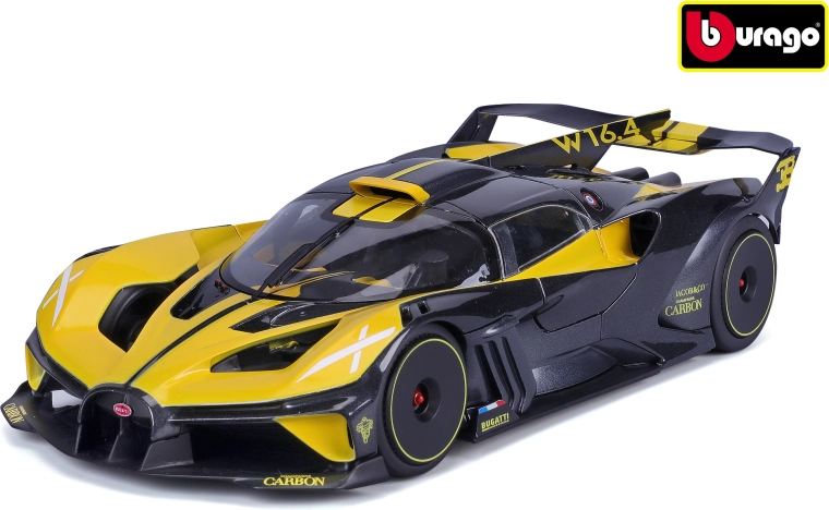 Bburago Bugatti Bolide Metallmodell im Maßstab 1:18 schwarz/gelb