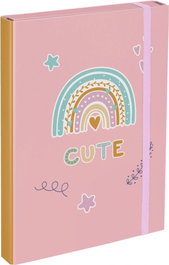 BAAGL Heftmappe für Schulhefte A4 Regenbogen rosa