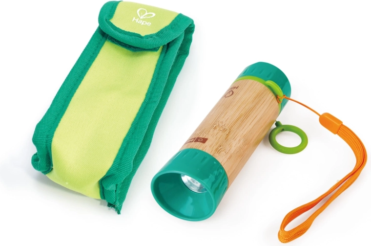 Bambus-Taschenlampe mit Handkurbel von Hape