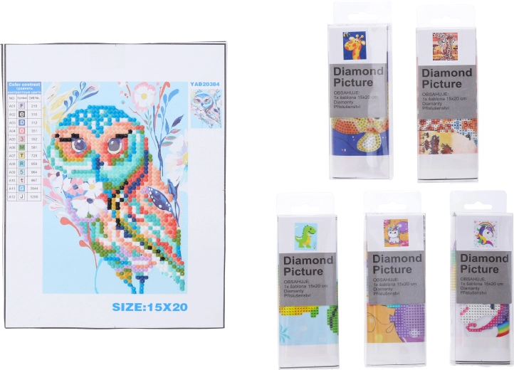 Kreativset Diamond Painting 15x20 cm Mix