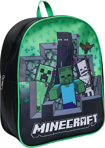 Kinder-Rucksack Minecraft mit Motiv Creeper, Zombie, Enderman und Skeleton