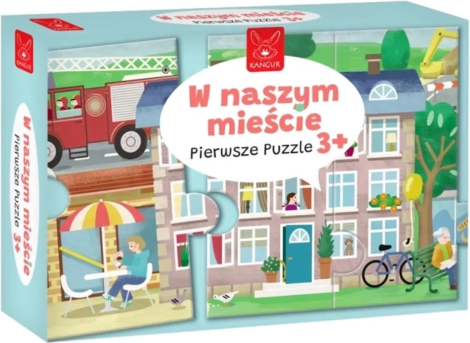 Erstes Puzzle: Unsere Stadt – großes Bodenpuzzle für Kinder