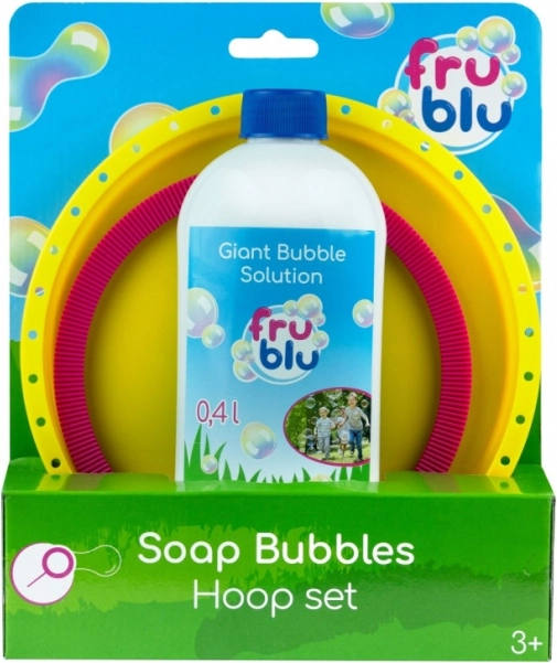FRU BLU Set mit Seifenblasenring + Lösung 0,4 l
