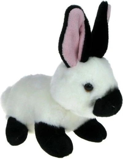 Plüschhäschen schwarz-weiß 19 cm